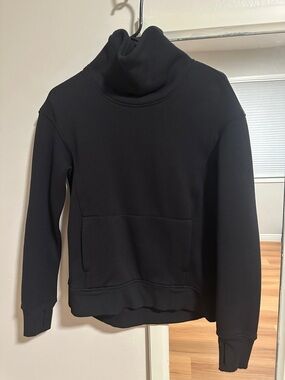 lululemon athletica Black Cowl Neck Pullover sweatshirt with pockets